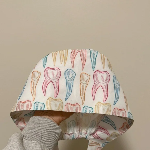 Colorful Tooth Scrub Cap polyester - Picture 4 of 4